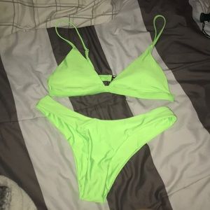 neon green bikini